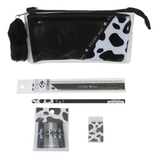 文具セット GYARU mee 5点文房具セット Cow 新学期準備文具 かわいい