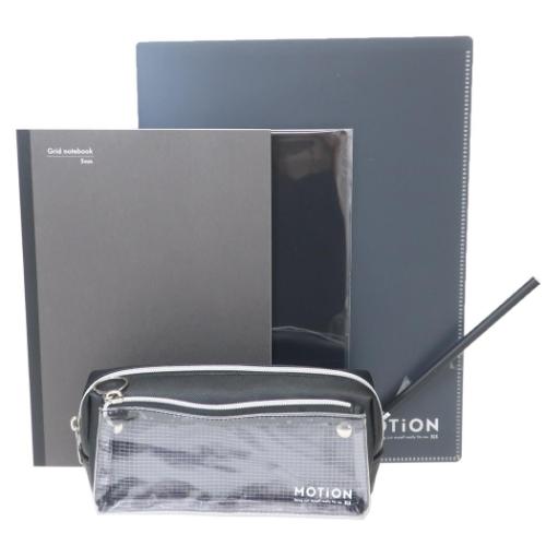 5点文房具セット MOTION 文具セット カミオジャパン ブラック
