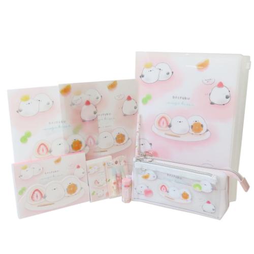 文具セット ずっとシマエナガ 文房具9点セット だいふくエナガ 新学期準備文具 かわいい