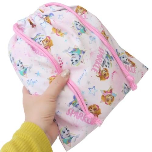 巾着袋 パウパトロール 巾着M ピンク 高波クリエイト 小学生 幼稚園