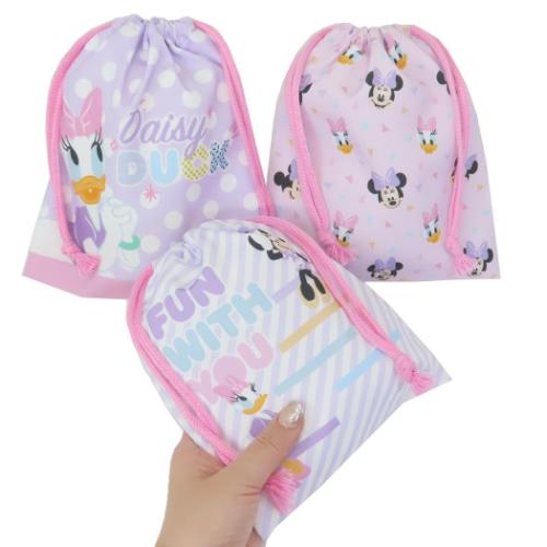 巾着袋 巾着S 3枚セット ディズニー ミニーマウス ミニー＆デイジー 高波クリエイト