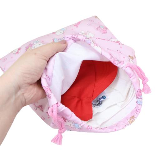 ハローキティ グッズ 巾着袋 キャラクター きんちゃくポーチM