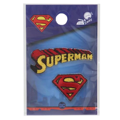 スーパーマン 刺繍ワッペン 2way 2枚入り DCコミック ワッペン キャラクター SUPERMANセット｜cinemacollection