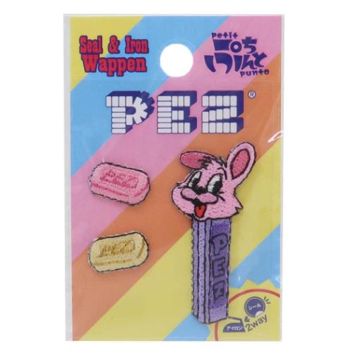 ワッペン PEZ ぷちぷんと 3枚入り お菓子パッケージ バニー 手芸用品 刺繍 ししゅう