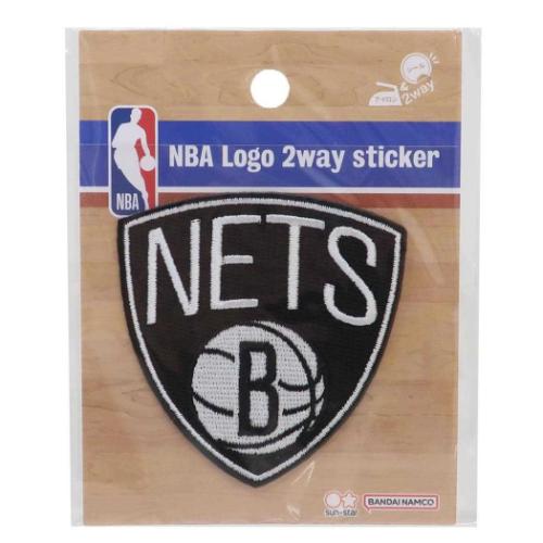 ロゴ刺繍ステッカー ワッペン NBA Brooklyn Nets ブルックリン ネッツ 社コッカ 手芸用品 スポーツ