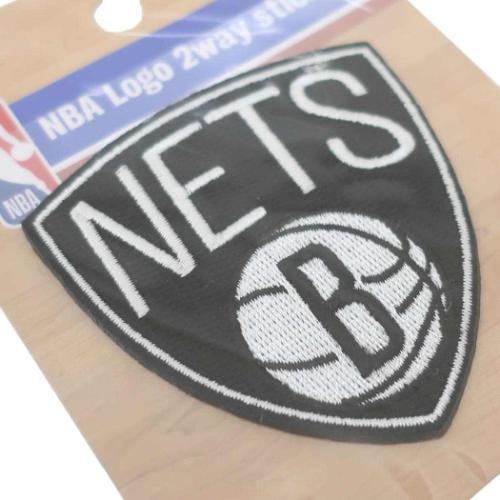 ロゴ刺繍ステッカー ワッペン NBA Brooklyn Nets ブルックリン ネッツ 社コッカ 手芸用品 スポーツ