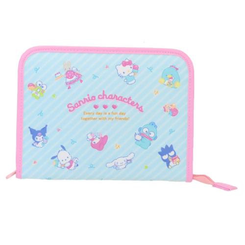 ファスナージャバラマルチケース 母子手帳ケース ポップストライプ サンリオキャラクターズ サンリオ クーザ 通帳 おくすり手帳 ポーチ