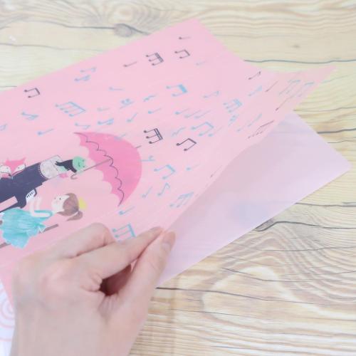 クリアフォルダー A4シングルクリアファイル セレナーデ Happy Tone 木野瀬印刷 新学期準備文具