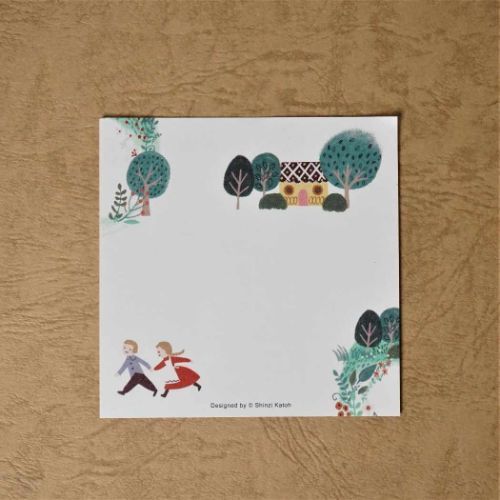 メモ帳 ブロックメモ グリム童話 ヘンゼルとグレーテル 木野瀬印刷