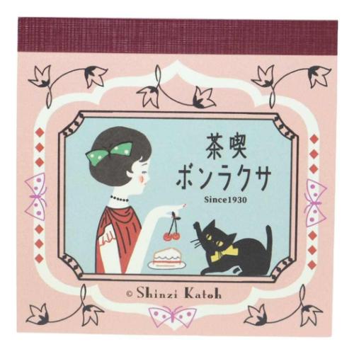 lady様ご確認用Xmasメモづくし♥新作maki様のメモ♥レトロガール♯530 メモ帳 Shinzi Katoh シンジ カトウ ブロックメモ レトロ日和 喫茶