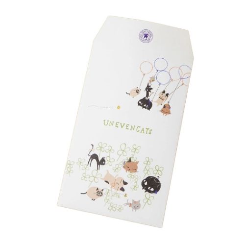 ポチ袋 ポチ袋小 3枚入 UNEVEN CATS clover 木野瀬印刷