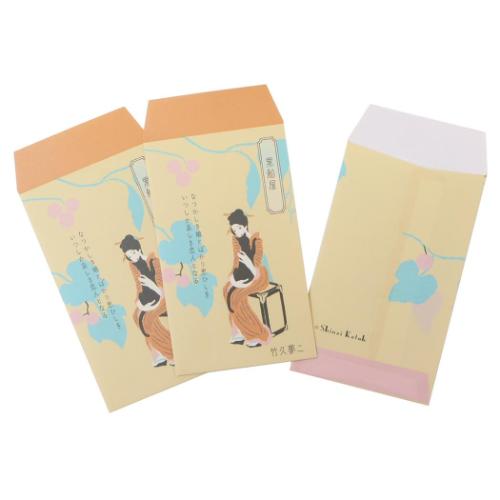 ポチ袋 Shinzi Katoh シンジ カトウ ポチ袋 小 3枚入り 黒船屋 文学を綴る 竹久夢二 お年玉袋 金封