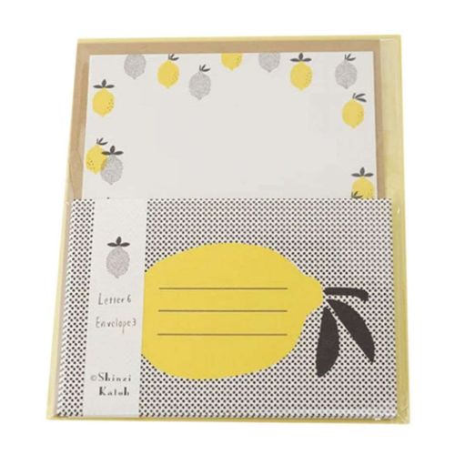 手紙セット レターセット lemon 木野瀬印刷 便箋＆封筒 かわいい 爆買