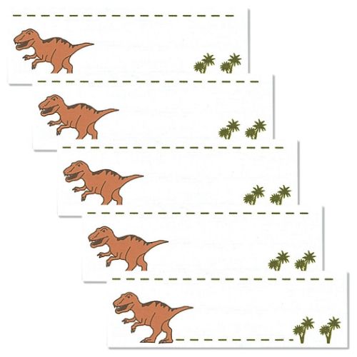 名前ラベル ネームラベルSS 5枚セット ティラノサウルス 新入学 恐竜 お気に入りシリーズ 清原