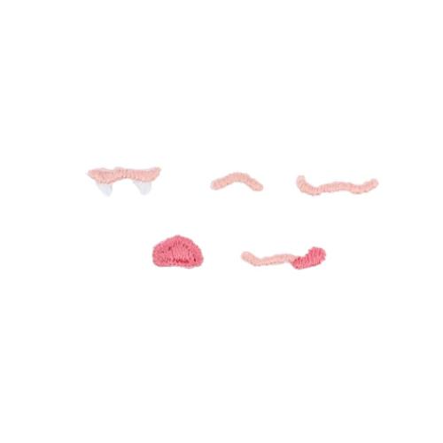 推し活アイテム ぬいフェイスワッペンS くちアソート 推しぬい C NUIW-50 清原 ぬい活 ドール 手作り アイロン接着