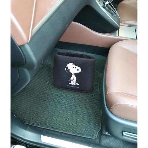 スヌーピー ダストボックス ゴミ箱 ブラック ピーナッツ