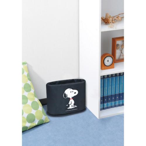 スヌーピー ダストボックス ゴミ箱 ブラック ピーナッツ