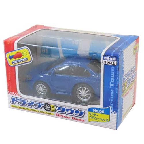プルバックカー ドライブタウン おもちゃ 自動車 マルカ株式会社 NO.6 三菱 ランサーエボリューションX グッズ