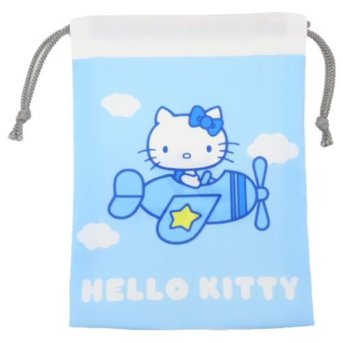 Yahoo! Yahoo!ショッピング(ヤフー ショッピング)ハローキティ キャラクター 巾着袋 マチ付き巾着 飛行機 サンリオ
