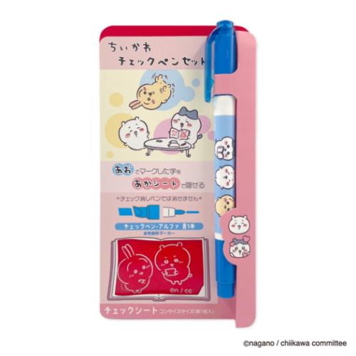チェックペンセット あかシート ちいかわ＆うさぎ