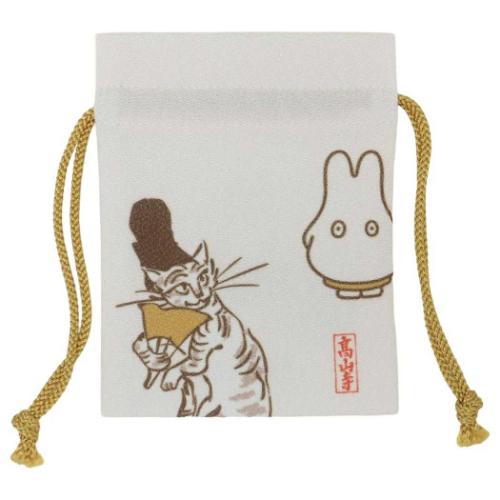 Yahoo! Yahoo!ショッピング(ヤフー ショッピング)ミッフィー 豆巾着 ディックブルーナ ミニ巾着袋 絵本キャラクター miffyx鳥獣戯画 A