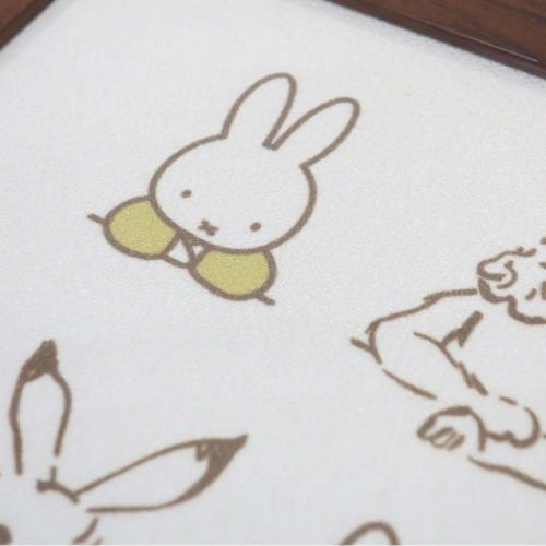 ミッフィー 絵本キャラクター インテリア パネル 額装 miffyx鳥獣戯画 E ディックブルーナ