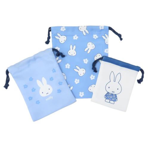 Yahoo! Yahoo!ショッピング(ヤフー ショッピング)ミッフィー 3P巾着 巾着袋 BL ディックブルーナ