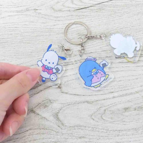 タキシードサム キーリング はぴだんぶい 3連アクリル
