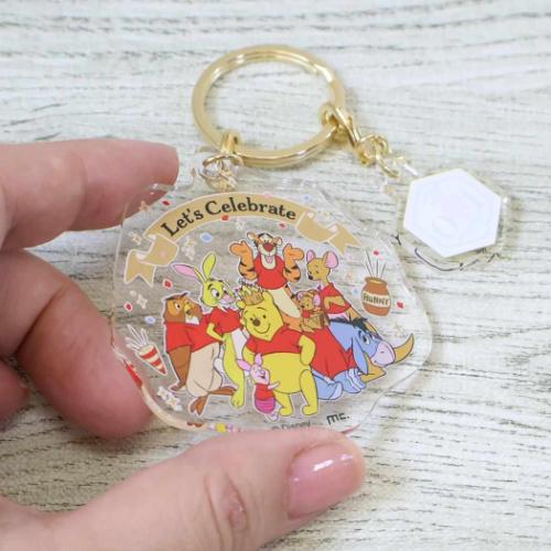 くまのプーさん キーリング アクリルキーホルダー 赤シャツフレンズ