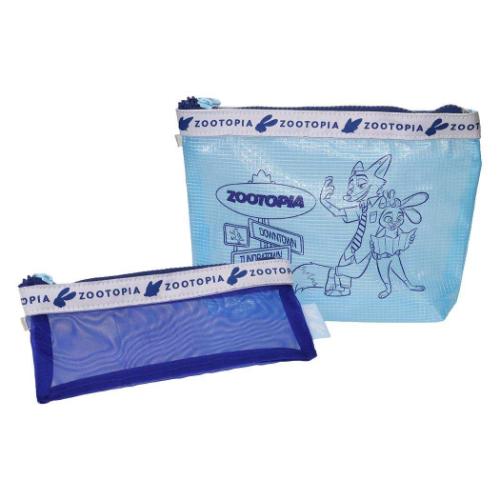 クリアポーチ 洗面ポーチ2Pセット ズートピア ニック＆ジュディ