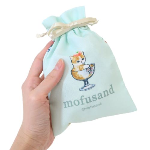 モフサンド グッズ 巾着袋 キャラクター アクセサリーケース収納巾着 ぱふぇ mofusand
