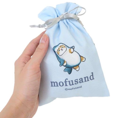 モフサンド キャラクター 巾着袋 アクセサリーケース収納巾着 さめ mofusand