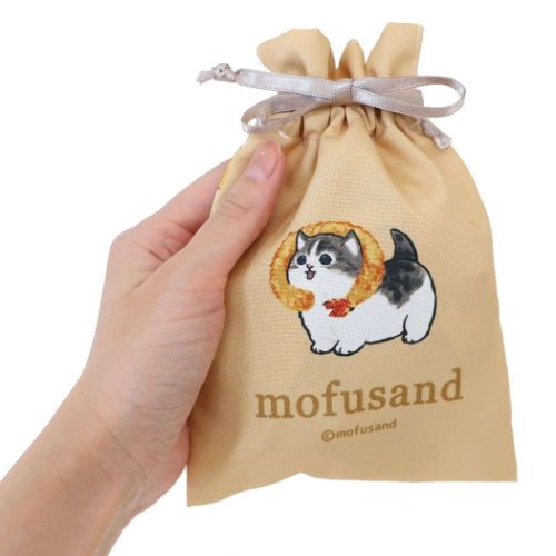 モフサンド グッズ 巾着袋 キャラクター アクセサリーケース収納巾着 えびふらい mofusand