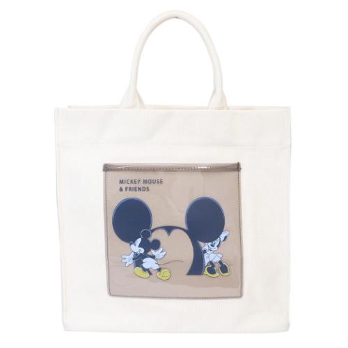 ミッキー＆フレンズ ミッキー＆ミニー トートバッグ 手提げバッグ BK