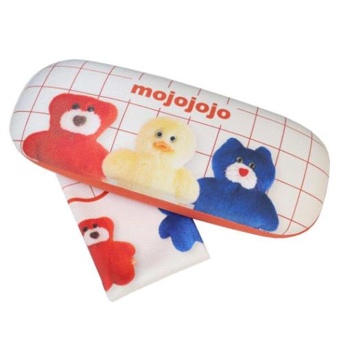 眼鏡ケース mojojojo クロス付きメガネケース RD ハードタイプ