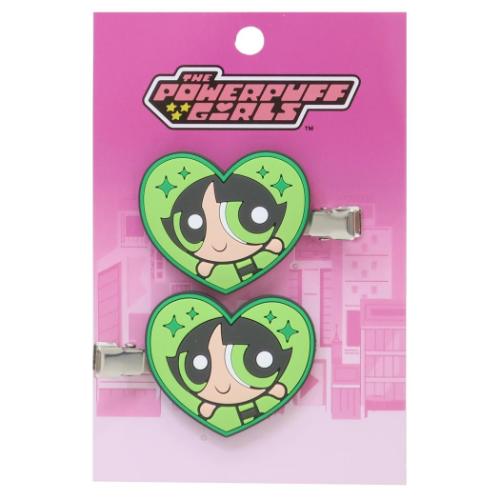 キャラクタークリップ パワーパフガールズ ラバー前髪クリップ 2個セット ヘアアクセ