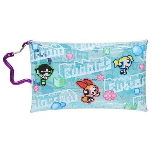 パワーパフガールズ ミニポーチ クリアマルチケースS カラフルピクセル ネーム マリモクラフト
