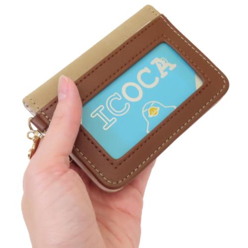 リラックマ リール付きオープンパスケース 定期入れ フェイスシリーズ