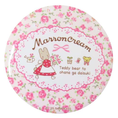 手鏡 缶ミラー サンリオ マロンクリーム 40th ワンポイント マリモクラフト コンパクトミラー 身だしなみ