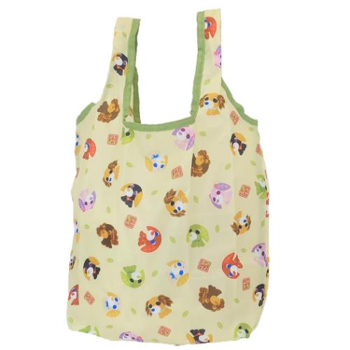 Yahoo! Yahoo!ショッピング(ヤフー ショッピング)お茶犬 グッズ エコバッグ キャラクター 折りたたみショッピングバッグ ベーシックシリーズ 総柄