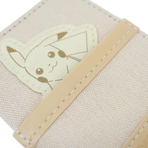 リール付き 2つ折りパスケース 定期入れ ひょっこりワッペン