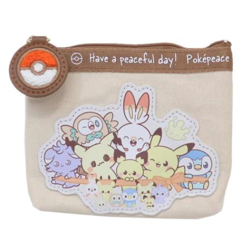 ポケットモンスター ポケモン キャラクター ミニポーチ ティッシュポーチ　ポケピース 集合