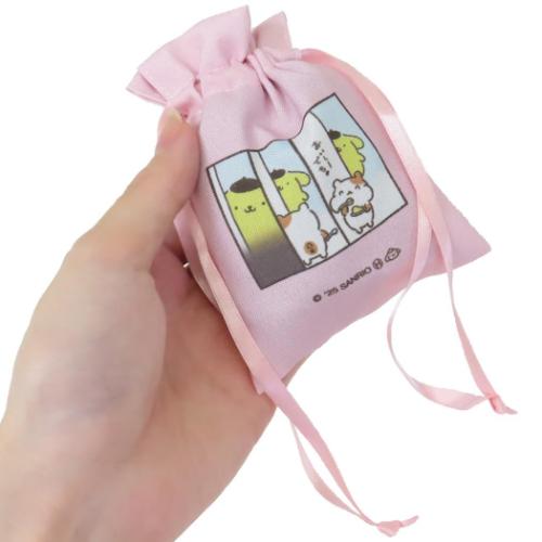 ポムポムプリン キャラクター ミニ巾着袋 豆巾着 チームプリン PK サンリオ グッズ