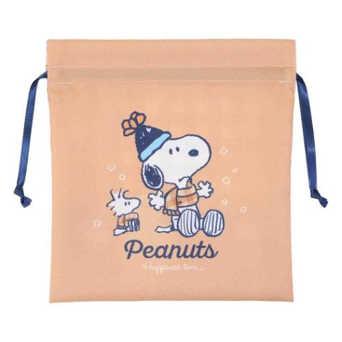 PEANUTS スヌーピー 巾着袋 巾着M OR ピーナッツ 爆買 : キャラクター