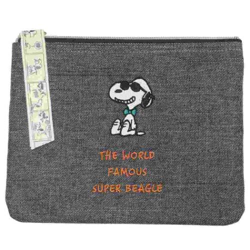Yahoo! Yahoo!ショッピング(ヤフー ショッピング)スヌーピー グッズ コスメポーチ キャラクター フラットポーチ ボウタイ BK ジョークール