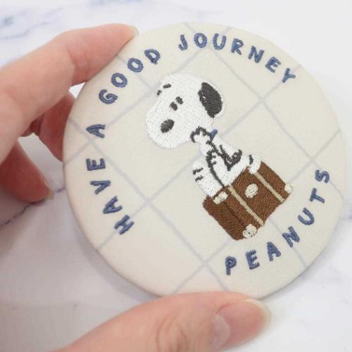 手鏡 刺繍缶ミラー ピーナッツ スヌーピー journey マリモクラフト コスメ雑貨 キャラクター
