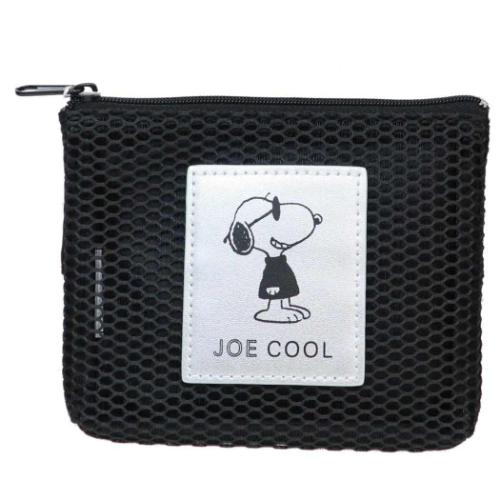 Vintage PEANUTS スヌーピー JOE COOL 刺繍チェックポーチ PEANUTS スヌーピー ミニポーチ ティッシュポーチ 横顔 ジョークール