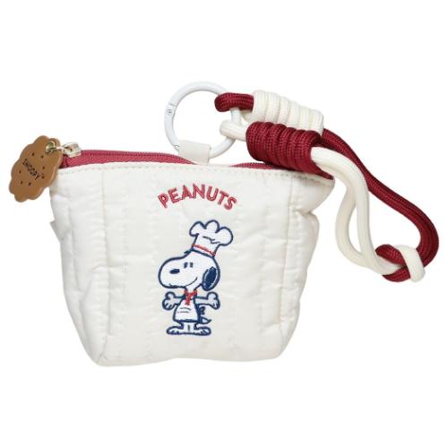 スヌーピー ミニポーチ ストラップ付きミニポーチ スナックタイムシェフ RD ピーナッツ マリモクラフト