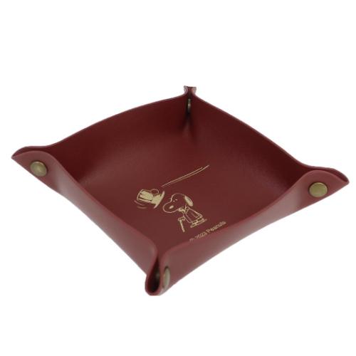 スヌーピー ピーナッツ キャラクター 卓上収納 メガネトレー BR ハット