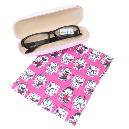 PEANUTS スヌーピー グッズ 眼鏡ケース キャラクター クロス付きメガネ